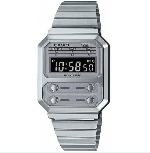 Relógio Digital Casio Prateado - A100WE-7B