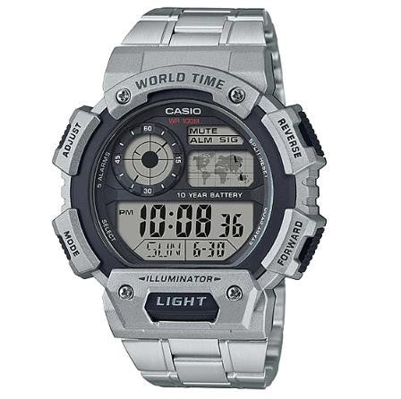 Relógio Digital Casio Prateado - AE-1400WHD-1A
