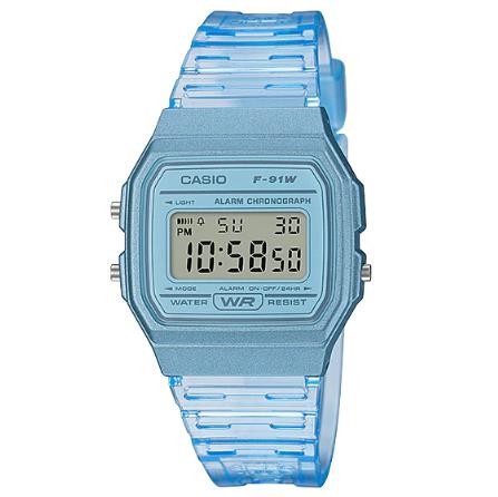 Relógio Digital Casio F-91W Azul - F-91WS-2