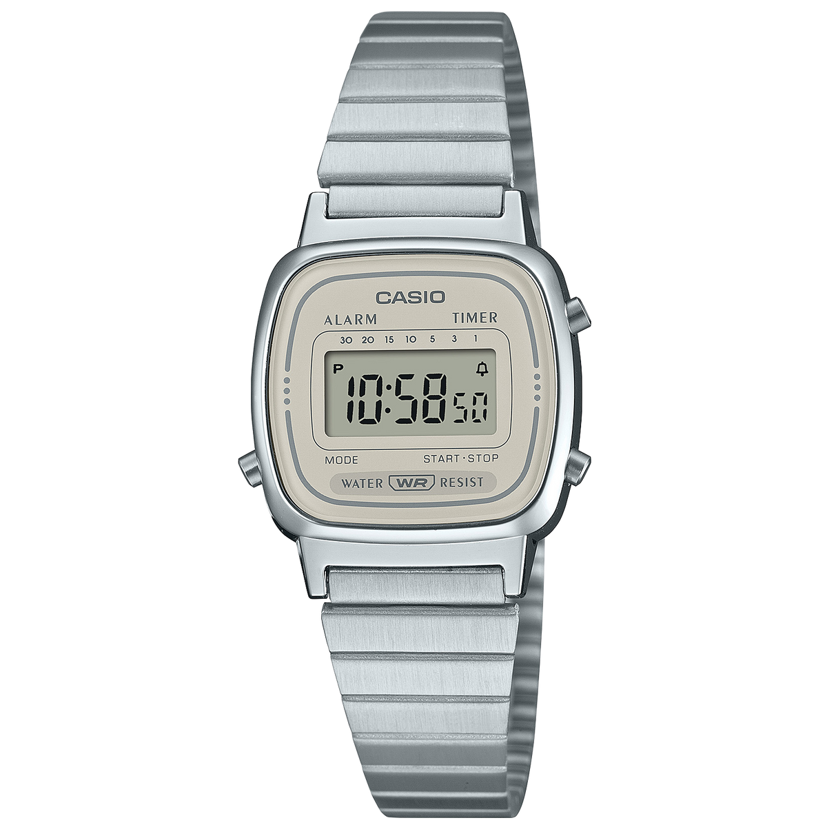 Relógio Digital Casio Prateado - LA670WA-8