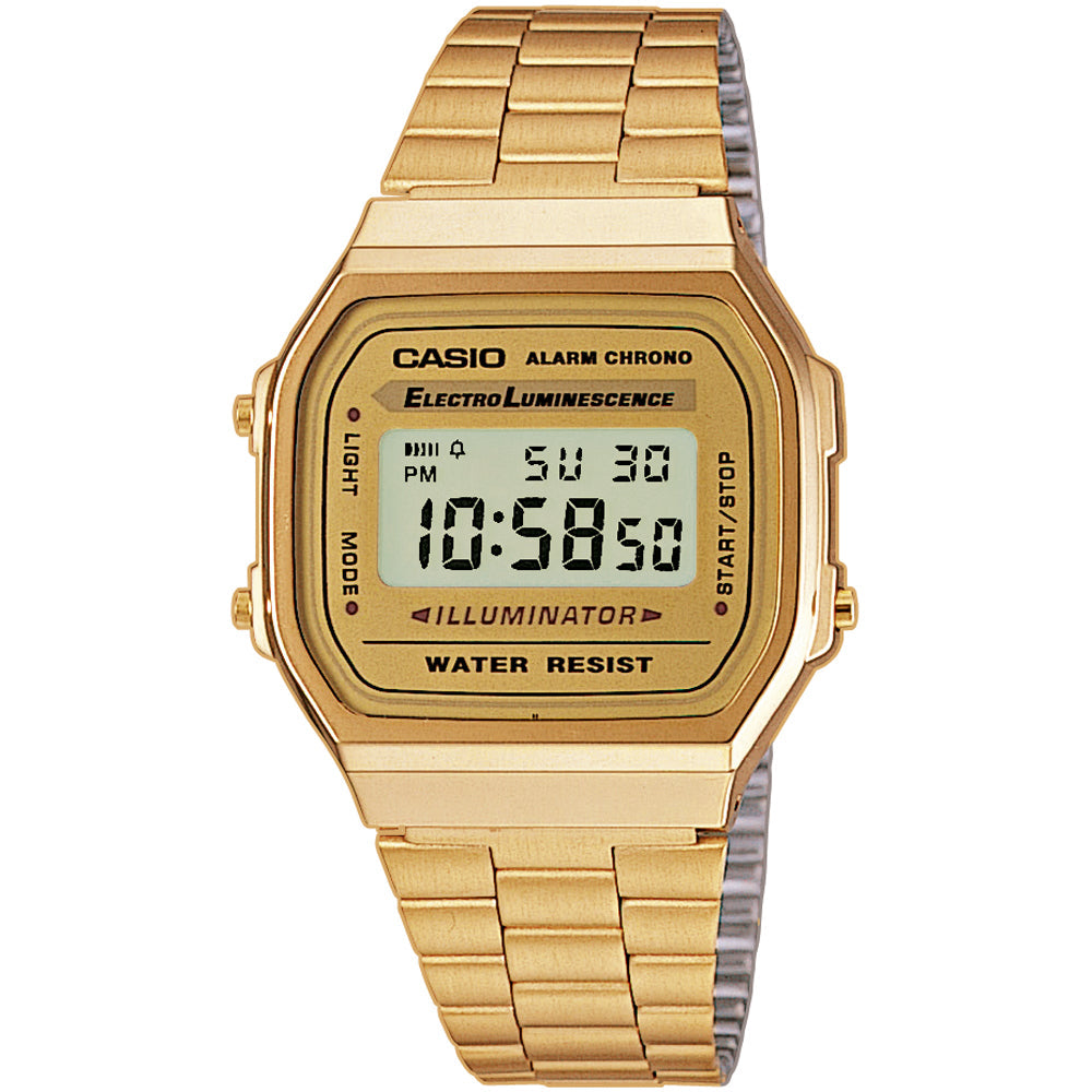 Relógio Digital Casio Vintage Dourado - A168WG-9