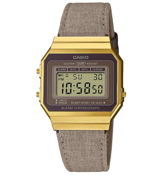 Relógio Digital Casio Bracelete Castanha - A700WEGL-5A
