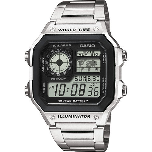 Relógio Digital Casio Quadrado - AE-1200WHD-1A