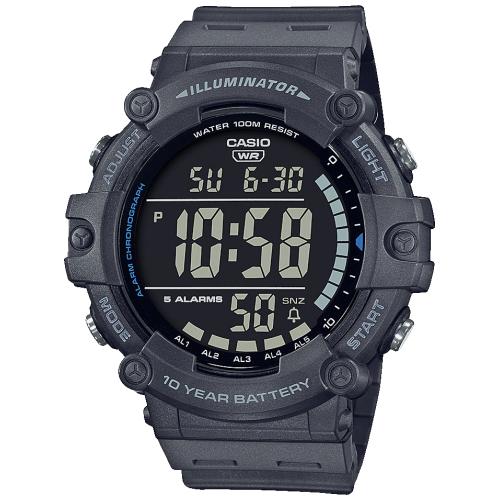 Relógio Digital Casio Preto com Visor Escuro - AE-1500WH-8B