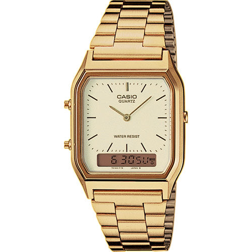 Relógio Casio Retangular Dourado - AQ-230GA-9DMQ