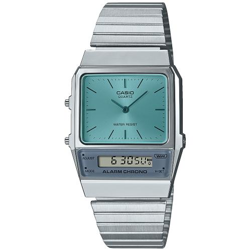Relógio Casio Ana-Digi Verde-Água - AQ-800EC-2A