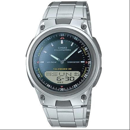 Relógio Analógico-Digital Casio Prateado - AW-80D-1A