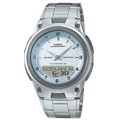 Relógio Analógico-Digital Casio Branco - AW-80D-7A