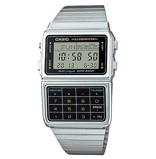 Relógio Calculadora Casio Prateado - DBC-611-1