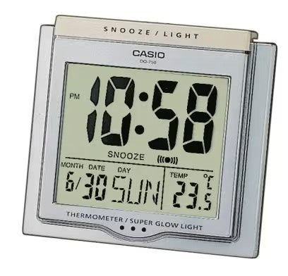 Despertador Digital Casio Prateado - DQ-750-8