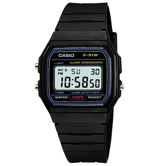 Relógio Digital Casio F-91W Preto - F-91W-1YER