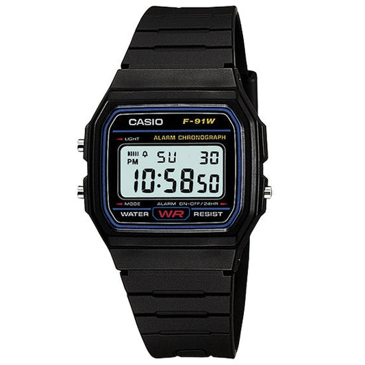 Relógio Digital Casio F-91W Preto - F-91W-1YER