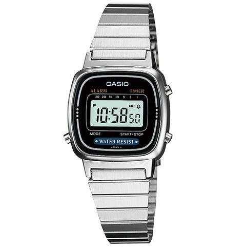 Relógio Digital Casio Preto e Prateado - LA670WA-1