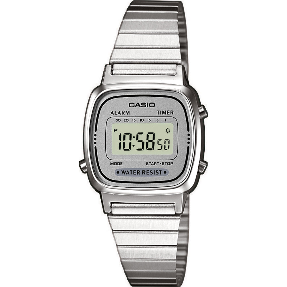 Relógio Digital Casio Prateado - LA670WA-7