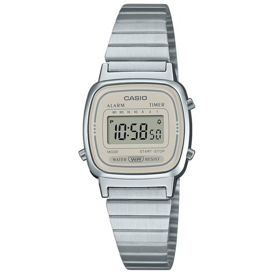 Relógio Digital Casio Prateado - LA670WA-8