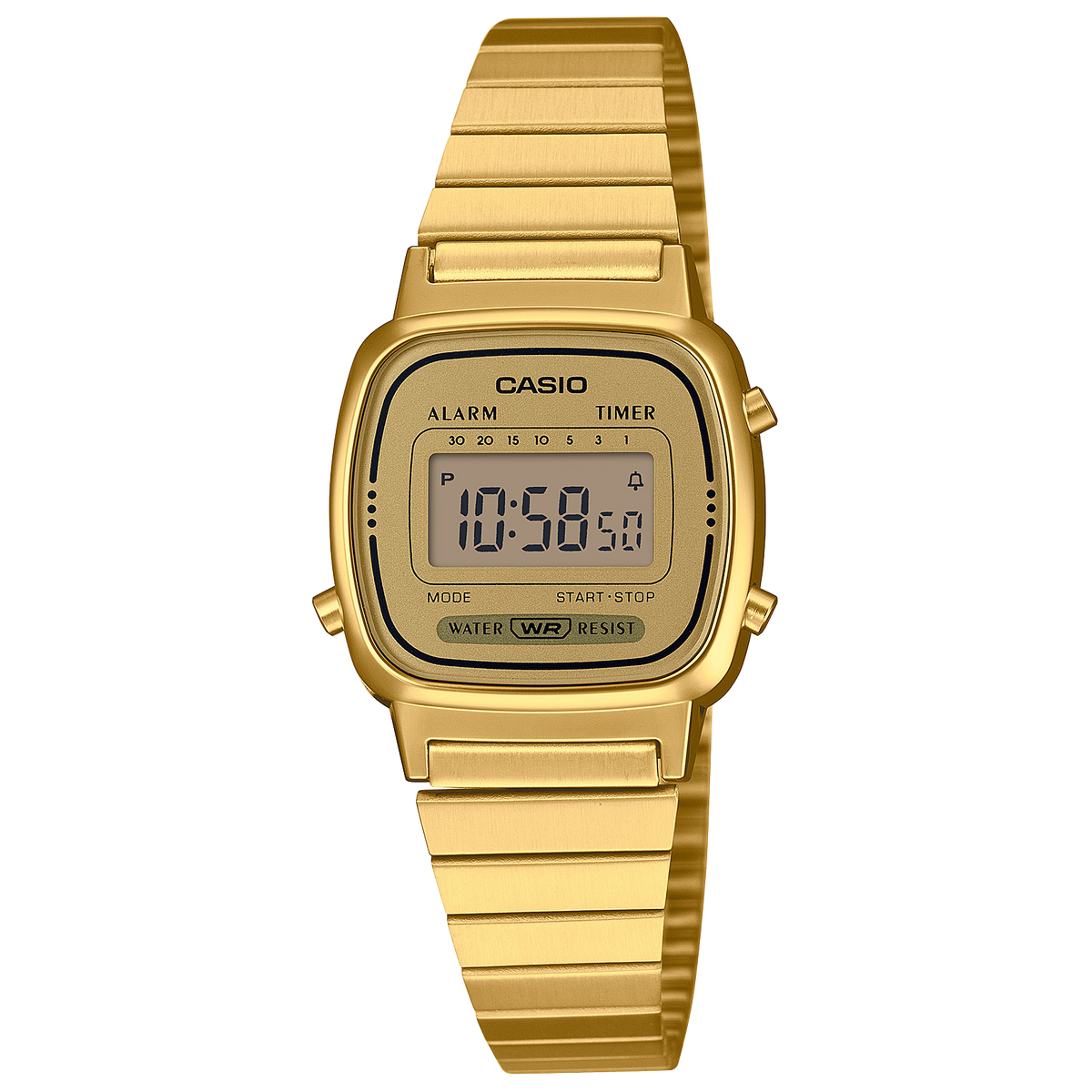 Relógio Digital Casio Vintage Dourado - LA670WGA-9