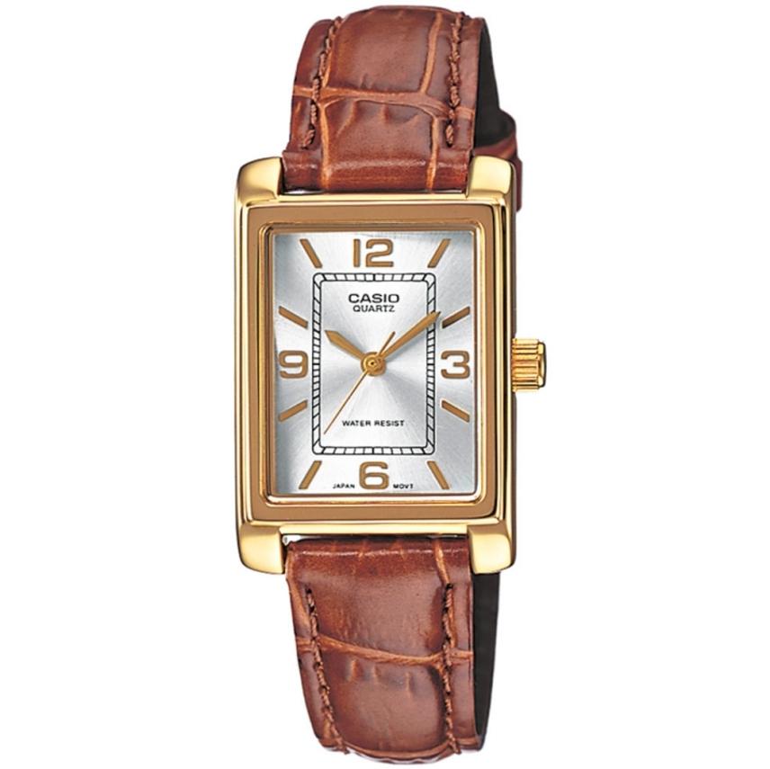 Relógio Casio Castanho e Dourado - LTP-1234PGL-7A