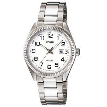 Relógio Casio Prateado com Números - LTP-1302D-7B