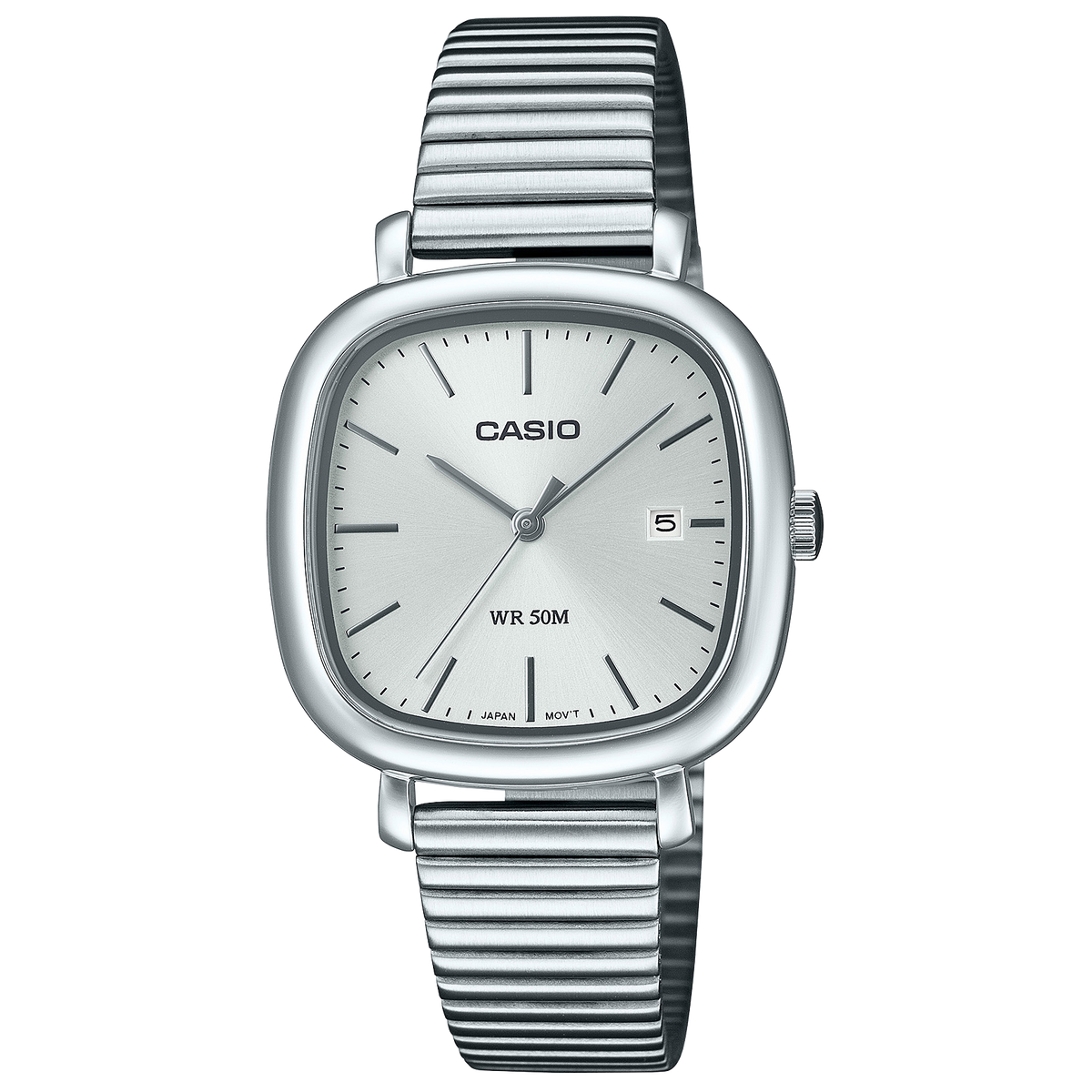 Relógio Casio Quadrado Prateado - LTP-B166D-7AV