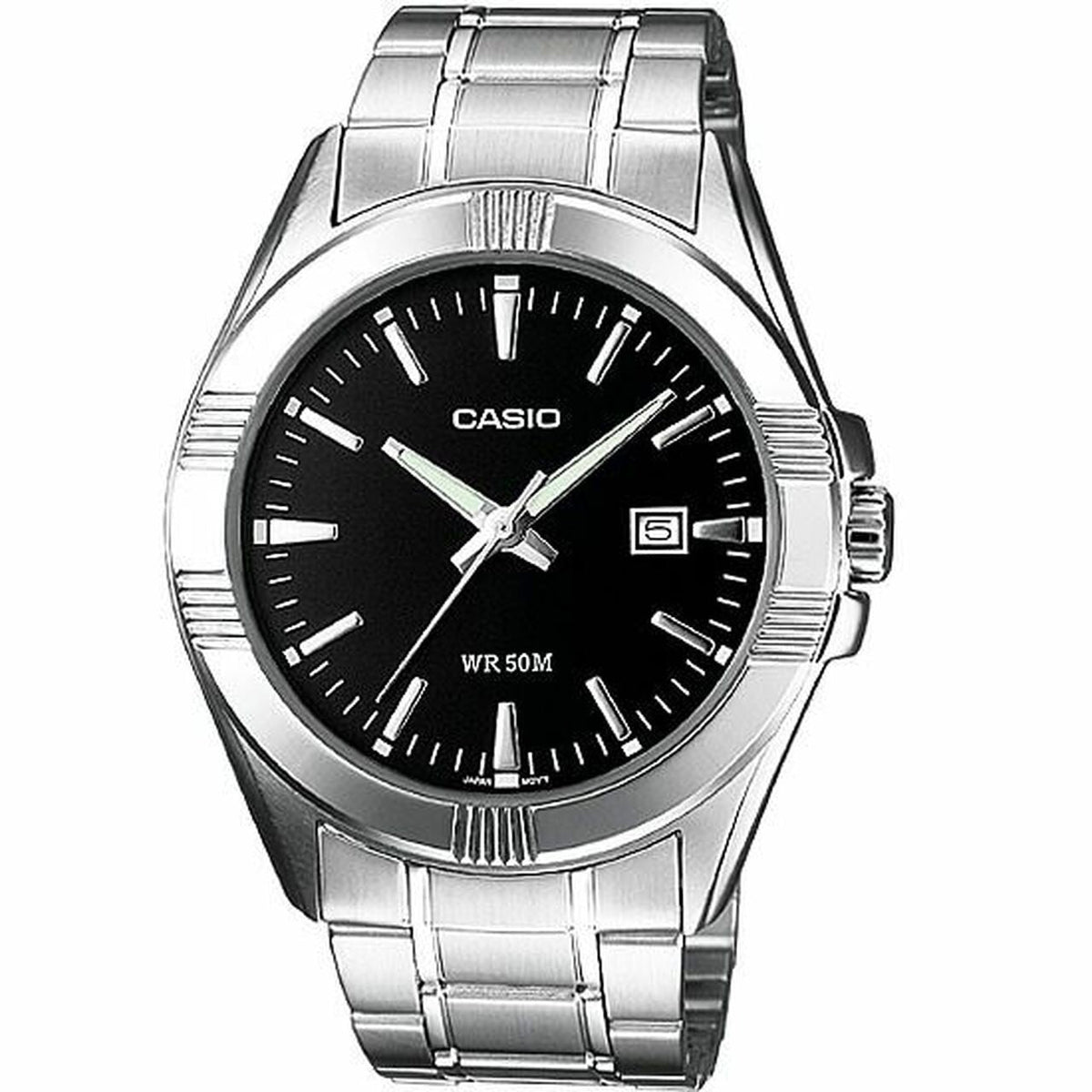 Relógio Analógico Casio Preto e Prateado - MTP-1308D-1A