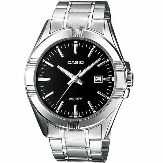 Relógio Analógico Casio Preto e Prateado - MTP-1308D-1A