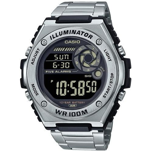 Relógio Digital Casio Illuminator Prateado - MWD-100HD-1B