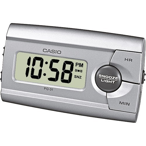 Despertador Digital Casio Prateado - PQ-31-8EF