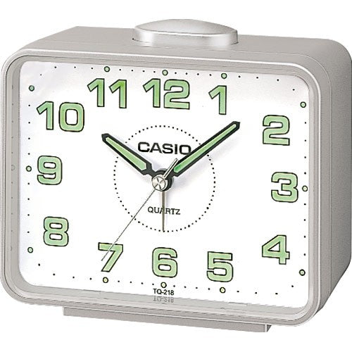Despertador Analógico Casio Prateado - TQ-218-8EF