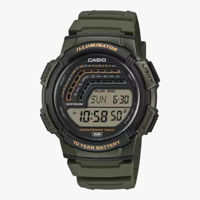Relógio Digital Casio Verde - WS-1800-3AV